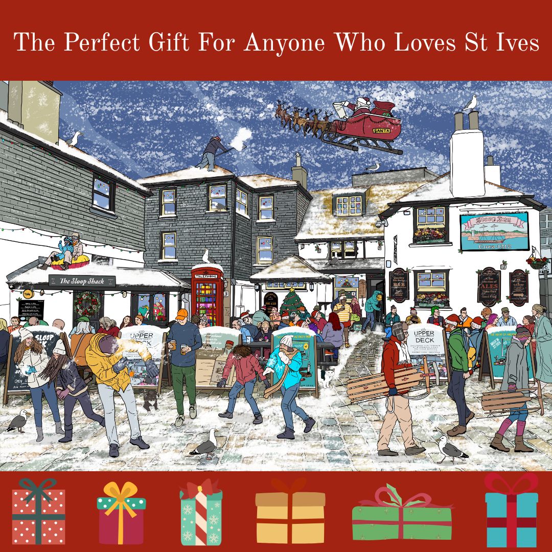 Christmas At The Sloop St Ives 1000 Piece Jigsaw Gift