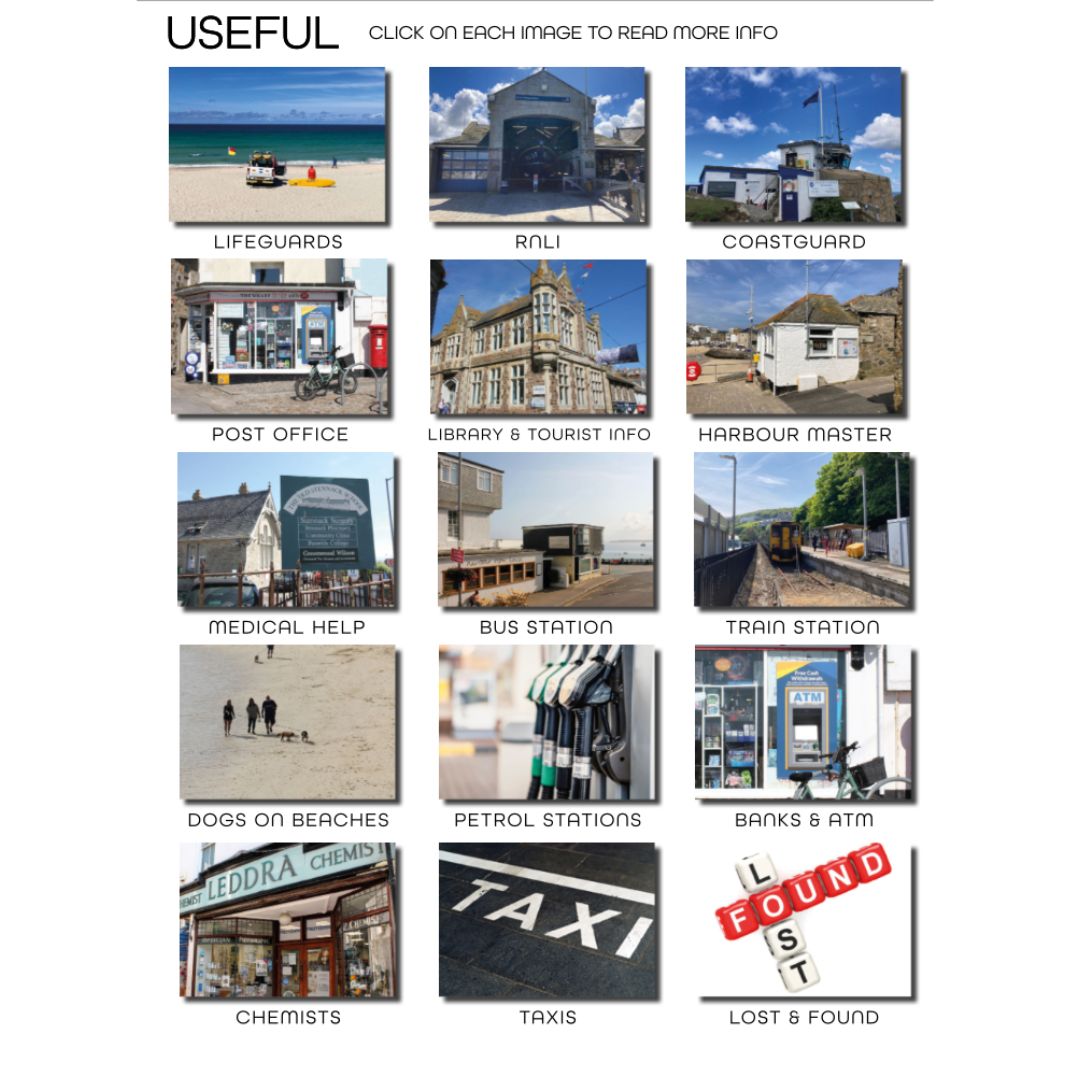 St Ives Map Guide Useful Information Cornwall