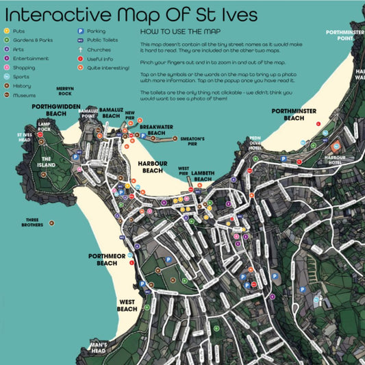 St Ives Interactive Map Guide Cornwall