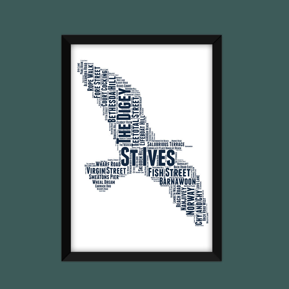 St Ives Seagull Street Name Poster