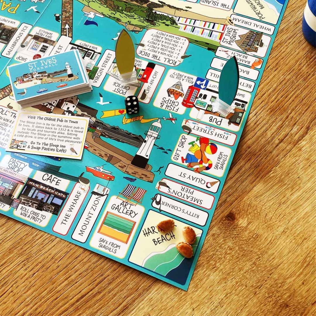 The Great St Ives Pasty Dash Board Game Cornwall