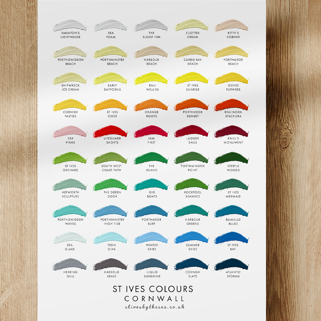 St Ives Colours Cornwall Unframed Print