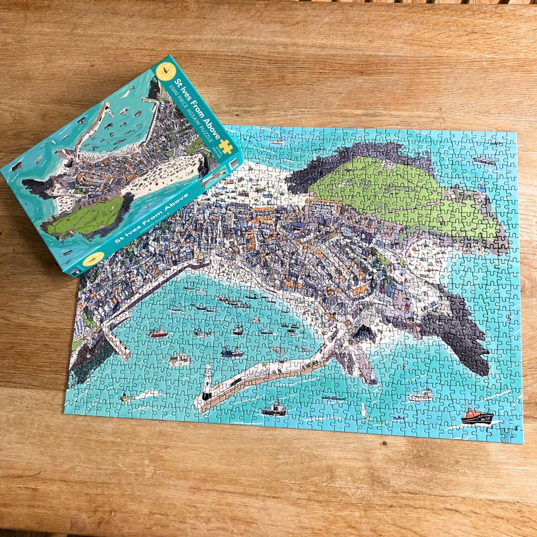 St Ives from Above 1000 Piece Jigsaw Puzzle - A Beautiful Cornish Gift ...