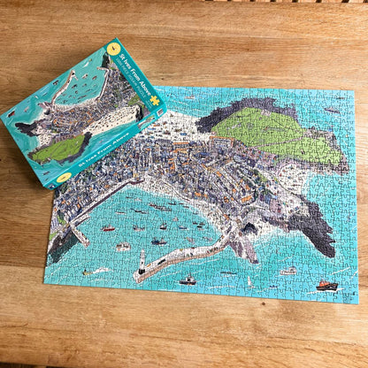 St Ives From Above 1000 Piece Jigsaw Completed