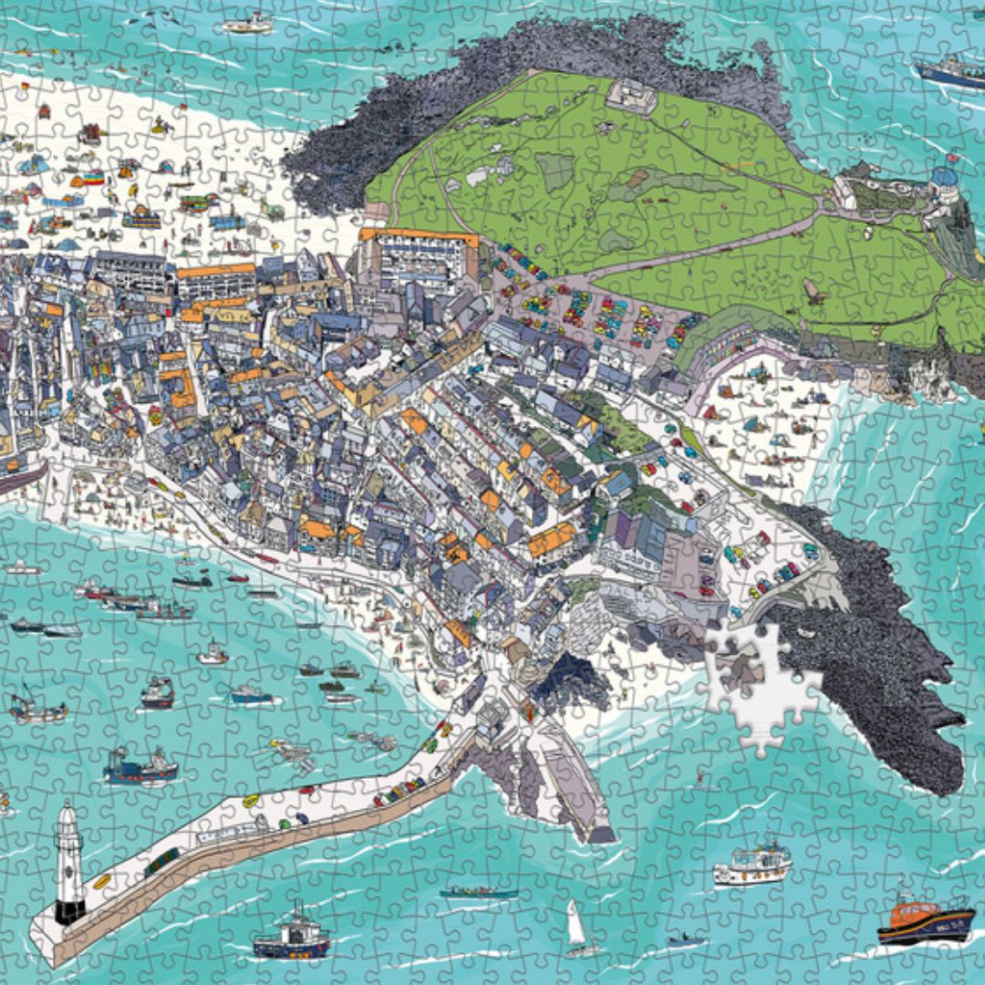 St Ives From Above Jigsaw Puzzle Close Up