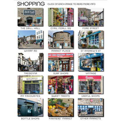 St Ives Map Guide Shopping Cornwall