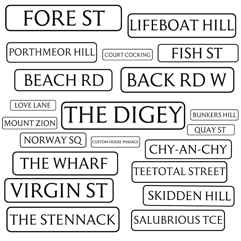 St Ives Cornwall Street Sign Fridge Magnets